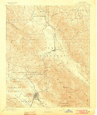 San Luis Obispo California Historical topographic map, 1:62500 scale, 15 X 15 Minute, Year 1897