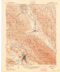 San Luis Obispo California Historical topographic map, 1:62500 scale, 15 X 15 Minute, Year 1942