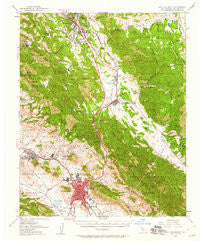 San Luis Obispo California Historical topographic map, 1:62500 scale, 15 X 15 Minute, Year 1952