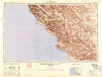 San Luis Obispo California Historical topographic map, 1:250000 scale, 1 X 2 Degree, Year 1948