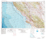 San Luis Obispo California Historical topographic map, 1:250000 scale, 1 X 2 Degree, Year 1956