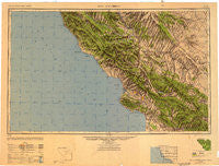 San Luis Obispo California Historical topographic map, 1:250000 scale, 1 X 2 Degree, Year 1947