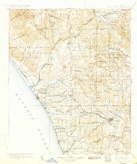 San Luis Rey California Historical topographic map, 1:125000 scale, 30 X 30 Minute, Year 1901
