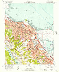 San Mateo California Historical topographic map, 1:24000 scale, 7.5 X 7.5 Minute, Year 1956