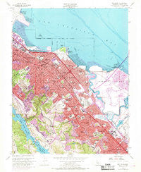 San Mateo California Historical topographic map, 1:24000 scale, 7.5 X 7.5 Minute, Year 1956