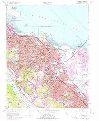 San Mateo California Historical topographic map, 1:24000 scale, 7.5 X 7.5 Minute, Year 1956