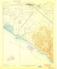 Santa Ana California Historical topographic map, 1:62500 scale, 15 X 15 Minute, Year 1901