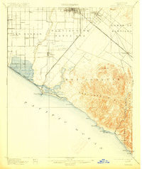 Santa Ana California Historical topographic map, 1:62500 scale, 15 X 15 Minute, Year 1901