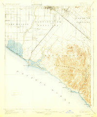 Santa Ana California Historical topographic map, 1:62500 scale, 15 X 15 Minute, Year 1901