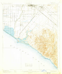 Santa Ana California Historical topographic map, 1:62500 scale, 15 X 15 Minute, Year 1901