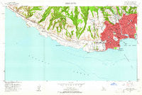 Santa Cruz California Historical topographic map, 1:24000 scale, 7.5 X 7.5 Minute, Year 1954