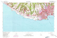 Santa Cruz California Historical topographic map, 1:24000 scale, 7.5 X 7.5 Minute, Year 1954