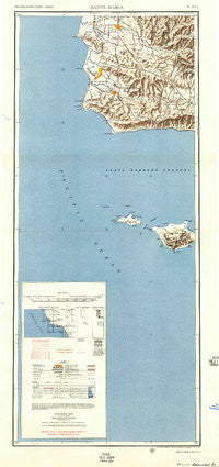 Santa Maria California Historical topographic map, 1:250000 scale, 2 X 1 Degree, Year 1957