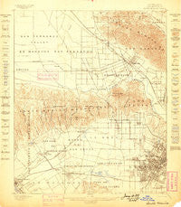 Santa Monica California Historical topographic map, 1:62500 scale, 15 X 15 Minute, Year 1898