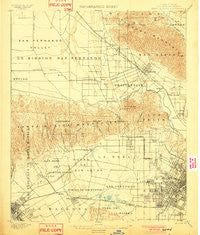 Santa Monica California Historical topographic map, 1:62500 scale, 15 X 15 Minute, Year 1902