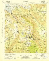 Santa Ysabel California Historical topographic map, 1:62500 scale, 15 X 15 Minute, Year 1943