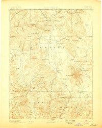 Shasta California Historical topographic map, 1:250000 scale, 1 X 1 Degree, Year 1886