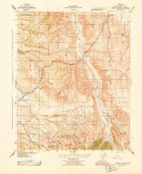 Shedd Canyon California Historical topographic map, 1:31680 scale, 7.5 X 7.5 Minute, Year 1943