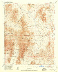 Shoshone California Historical topographic map, 1:62500 scale, 15 X 15 Minute, Year 1951