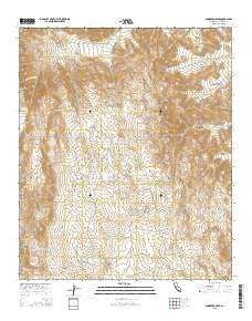 Sombrero Peak California Current topographic map, 1:24000 scale, 7.5 X 7.5 Minute, Year 2015