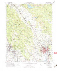 Sonoma California Historical topographic map, 1:62500 scale, 15 X 15 Minute, Year 1951