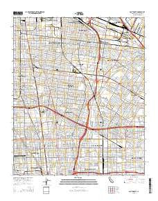 South Gate California Current topographic map, 1:24000 scale, 7.5 X 7.5 Minute, Year 2015