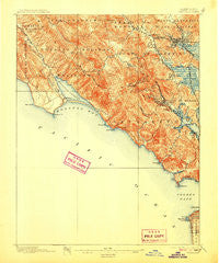 Tamalpais California Historical topographic map, 1:62500 scale, 15 X 15 Minute, Year 1897