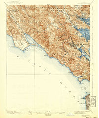 Tamalpais California Historical topographic map, 1:62500 scale, 15 X 15 Minute, Year 1897