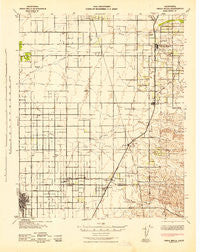 Terra Bella California Historical topographic map, 1:62500 scale, 15 X 15 Minute, Year 1942