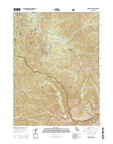 Thompson Peak California Current topographic map, 1:24000 scale, 7.5 X 7.5 Minute, Year 2015