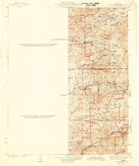 Tobias Peak California Historical topographic map, 1:125000 scale, 30 X 30 Minute, Year 1943