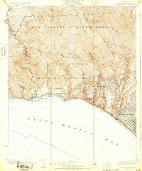 Topanga Canyon California Historical topographic map, 1:24000 scale, 7.5 X 7.5 Minute, Year 1928