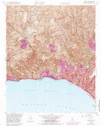 Topanga California Historical topographic map, 1:24000 scale, 7.5 X 7.5 Minute, Year 1952