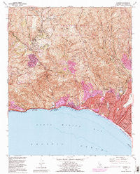 Topanga California Historical topographic map, 1:24000 scale, 7.5 X 7.5 Minute, Year 1991