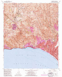 Topanga California Historical topographic map, 1:24000 scale, 7.5 X 7.5 Minute, Year 1991