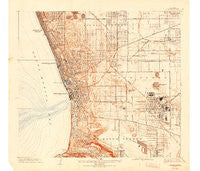 Torrance California Historical topographic map, 1:20000 scale, 7.5 X 7.5 Minute, Year 1934
