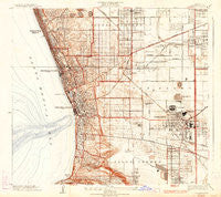 Torrance California Historical topographic map, 1:24000 scale, 7.5 X 7.5 Minute, Year 1934