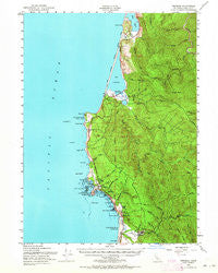 Trinidad California Historical topographic map, 1:62500 scale, 15 X 15 Minute, Year 1952