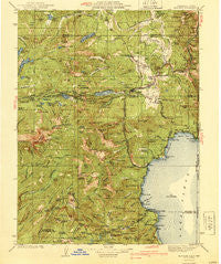 Truckee California Historical topographic map, 1:125000 scale, 30 X 30 Minute, Year 1940