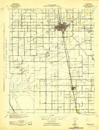 Tulare California Historical topographic map, 1:62500 scale, 15 X 15 Minute, Year 1942