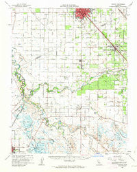Turlock California Historical topographic map, 1:62500 scale, 15 X 15 Minute, Year 1962