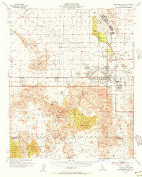 Twentynine Palms California Historical topographic map, 1:62500 scale, 15 X 15 Minute, Year 1955