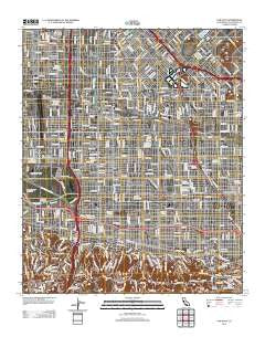 Van Nuys California Historical topographic map, 1:24000 scale, 7.5 X 7.5 Minute, Year 2012
