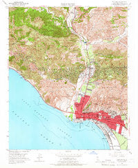 Ventura California Historical topographic map, 1:24000 scale, 7.5 X 7.5 Minute, Year 1951