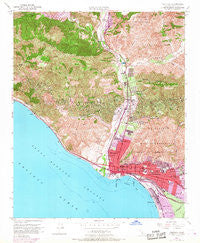 Ventura California Historical topographic map, 1:24000 scale, 7.5 X 7.5 Minute, Year 1951