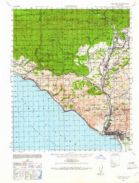 Ventura California Historical topographic map, 1:62500 scale, 15 X 15 Minute, Year 1941
