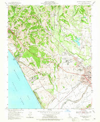 Watsonville West California Historical topographic map, 1:24000 scale, 7.5 X 7.5 Minute, Year 1954