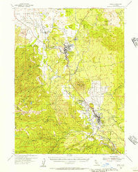 Weed California Historical topographic map, 1:62500 scale, 15 X 15 Minute, Year 1954