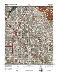 Whittier California Historical topographic map, 1:24000 scale, 7.5 X 7.5 Minute, Year 2012