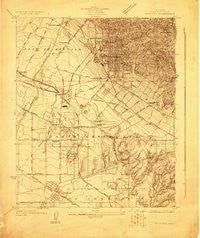Whittier California Historical topographic map, 1:24000 scale, 7.5 X 7.5 Minute, Year 1923